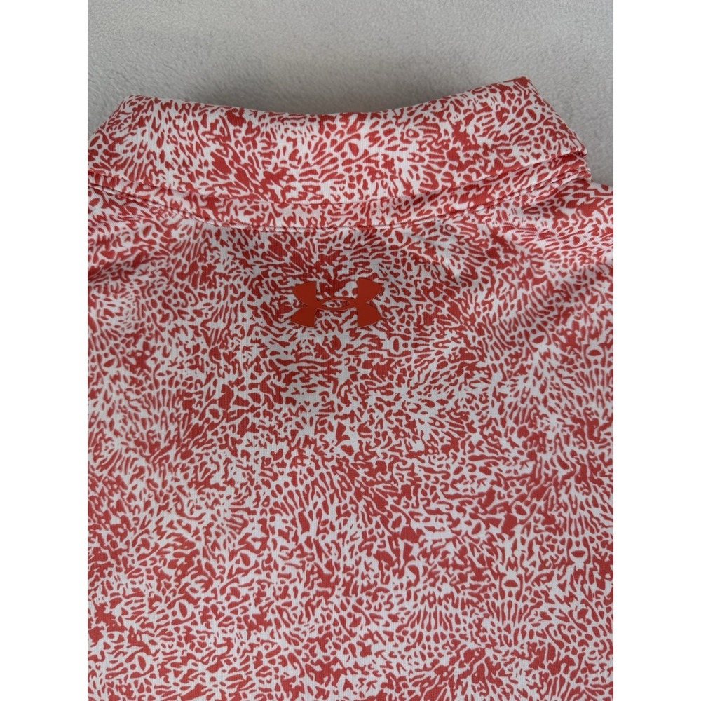 Under Armour Polo Shirt Men's 2XL Azalea Floral The Playoff Performance Golf - Picture 8 of 8